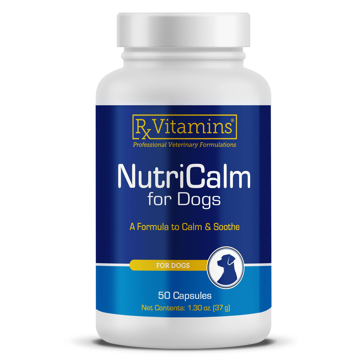 Rx Vitamins NutriCalm - Calming Care for Dogs with Valerian Root, Tryptophan, & Ashwagandha - Aids in Separation Anxiety Relief for Dogs and Stress Relief - Road Trip Essentials & Relaxant - 50ct