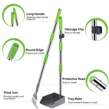 Load image into Gallery viewer, Niubya Pooper Scooper for Dogs, Metal Poop Scooper Tray and Rake Set with Adjustable Long Handle, Dog Pooper Scooper for Pet Waste Removal
