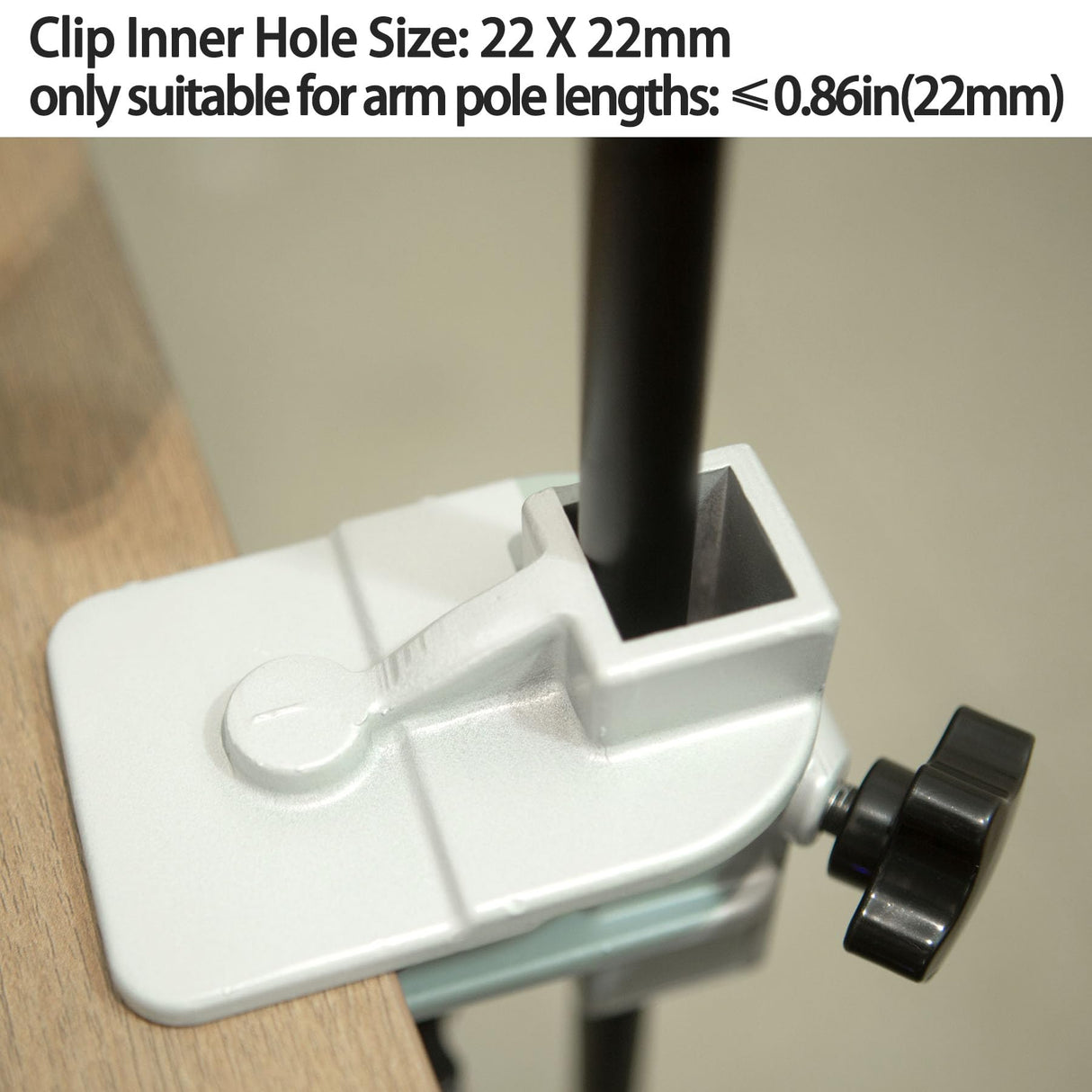 foxwake Pet Grooming Table Arms Clamp Metal, Heavy Duty Aluminium Alloy Dog Cat Hair Cut Holder Accessories Fixture Fixation (Inner Dia 22 * 22mm)