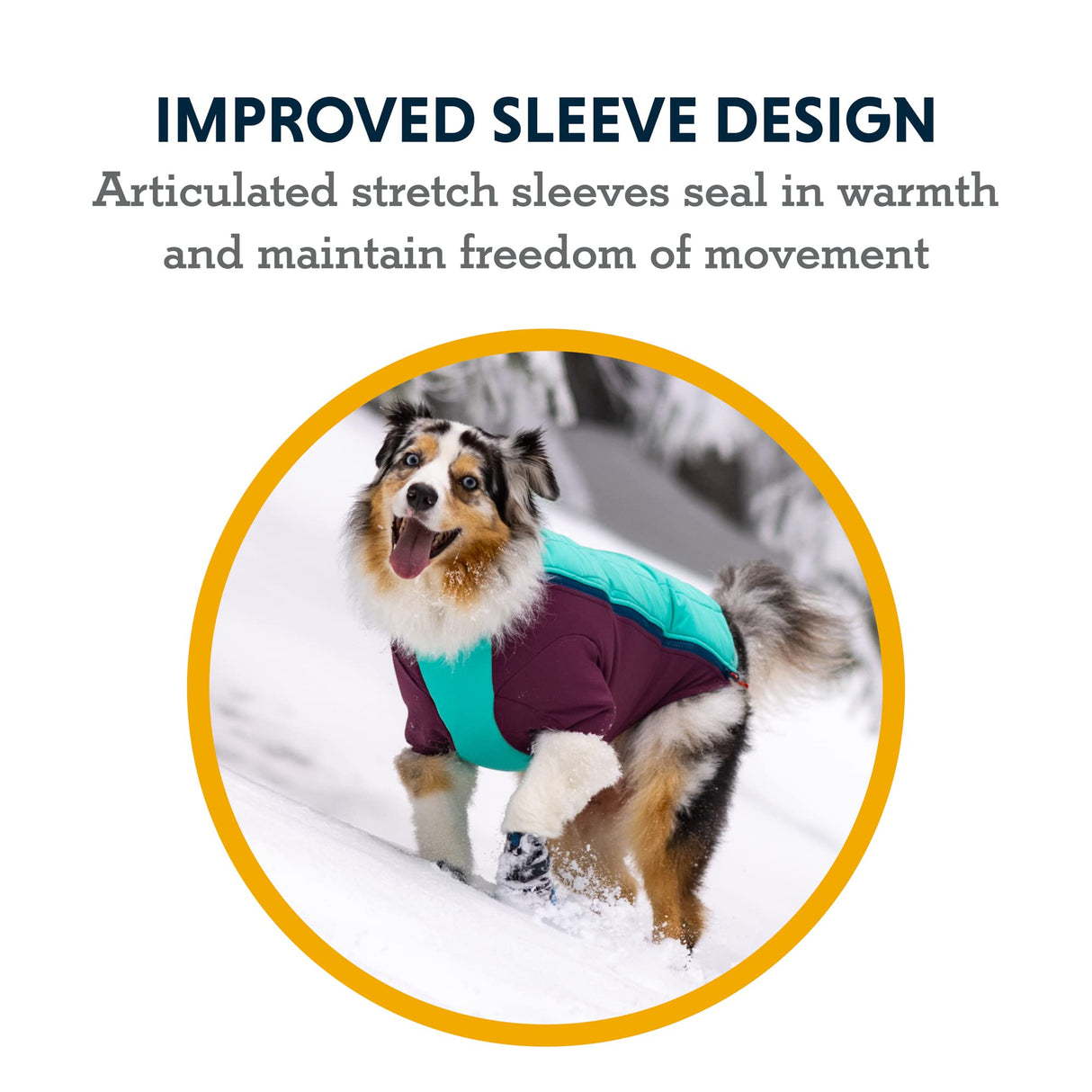 Ruffwear, Powder Hound Dog Winter Jacket, Insulated Softshell Coat with StormSleeve Stretch, Weather-Resistant Shell, Reflective Trim & Light Loop, Cold-Weather Adventures, Persimmon Orange, Small
