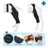Joypig Dog Rear Leg Sleeve to Stop Licking: Soft Recovery Wrap for Hind/Back Leg Wounds, TPLO ACL Surgery, Surgical Sleeve for Small Medium Large Dogs, Cone Alternative (Left-XS,Glossy Black)