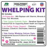 Dogzymes Whelping Kit - Containing Canine Whelping Calcium Paste, Probiotic Paste, Fading Puppy Support, and Puppy Bac Milk Replacer