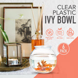 Sterline Fish Bowls For Drinks - 6 Pack - 16 Oz - BPA-Free Small Plastic Ivy Bowls For Crafts, Mini Fish Bowls Unbreakable, Candy Dishes for Party Centerpieces, Carnival Fishing, Home Decor…
