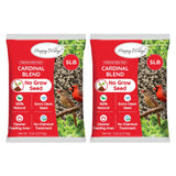 Happy Wings Cardinal Blend Bird Food, Mix of Sunflower and Safflower Seed, 10 Pounds - 5 Pounds Combo Pack of 2 | No Grow Seed | Bird Food for Wild Birds