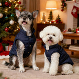 Asmea Dog Jacket Waterproof Fleece Dogs Vest Large Dog Coats for Winter Cold Weather Warm Dogs Puffer Jacket Puppy Coat Blue Pet Jackets Cat Coats M
