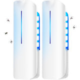 Fruit Fly Traps Indoor for Home: Plug in Mosquito Bug Zapper Gnat Moth Catcher with 9W Night UV Light, 2 Devices 20 Sticky Glue Board Refills for Indoors Flying Insect Trap