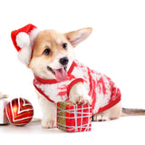 6 Pcs Puppy Clothes for Christmas Winter Warm Cute Pet Sweaters Flannel Dog Vest Paw Print Cat Clothes for Chihuahua Dachshunds Male Female Puppy(Animal Pattern,L(Body Length:13.8” Chest:17.7”))
