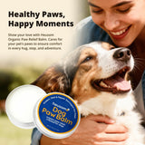 Heusom Silent Groom Pro Organic Pet Paw & Nose Balm | Natural Moisturizer for Dogs & Cats - Paws, Pads, Nose & Elbow | Lick Safe Cream with Coconut Oil & Beeswax | Anti-Dry Skin Relief & Protector