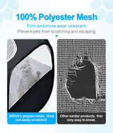 Small Animal Playpen with Cover, Portable Pop Up Pet Enclosure for Rabbits, Guinea Pigs, Hamsters, Chinchillas, Ferrets & Kittens, Indoor Outdoor Waterproof Play Pen, Cage Tent & Chick Brooder Box