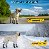 EXPAWLORER Anti Slip Dog Socks to Prevent Licking Paws, Shoes for Winter Snow, Boots & Paw Protectors with Grippers, Waterproof Booties for Hardwood Floors for Small Medium Large Senior Dogs Black S