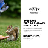 Scott Pet Wild Bird Seed, Peanuts Split (No Shell), 8 lbs Bag, Great Source of Protein and Fiber, Peanuts for Outside Wild Birds