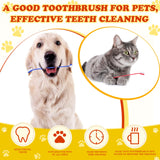 200 count Dog Toothbrush Bulk Dual Headed Dental Brushes Dogs Tooth Brushing Kit Long Handle Pet Tooth Brush for Puppy Large Small Cats and Most Pets Teeth Cleaning Dental Care Supplies, 8 Colors