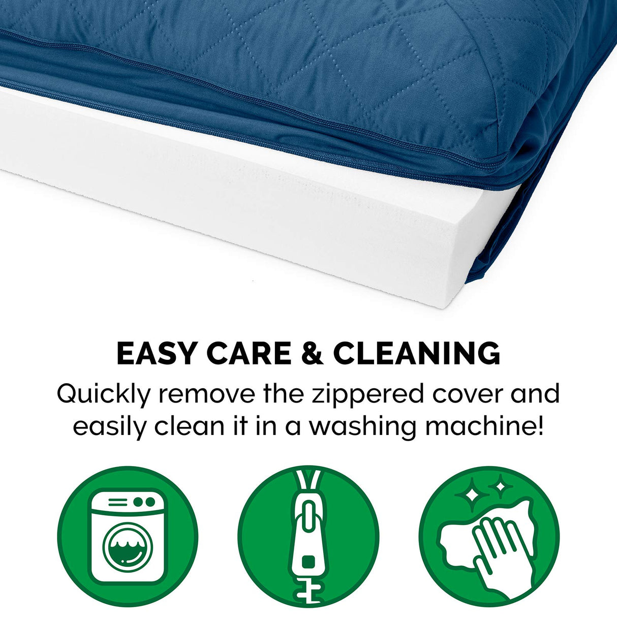 Furhaven Orthopedic Dog Bed for Large Dogs w/ Removable Bolsters & Washable Cover, For Dogs Up to 125 lbs - Quilted Sofa - Navy (Blue), Jumbo Plus/XXL