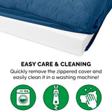 Furhaven Orthopedic Dog Bed for Large Dogs w/ Removable Bolsters & Washable Cover, For Dogs Up to 125 lbs - Quilted Sofa - Navy (Blue), Jumbo Plus/XXL