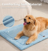 MADE 4 PETS Dog Crate Pad Bed for Medium Dogs, Washable & Reversible, Anti-Slip Kennel Mat for Cozy Sleeping, Soft Fluffy Dog Bed for Indoor & Outdoor Use, 29"x21", Blue