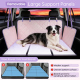 Back Seat Extender for Dogs Hard Bottom, Dog Car Seat Cover for Back Seat Holds 420lbs, Sturdy Backseat Dog Platform for Large Breed Dogs, 600D Oxford & Waterproof Pet Hammock for Cars, SUVs & Trucks