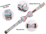 Unique style paws 1PCS Dog Bandanas Washable Cotton Square Bibs Sarf, Adjustable Dog Kerchief for Small Medium Large Dogs and Cats-S