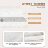 ZAKAPAWS Waterproof Dog Blanket for Large Dogs - Reversible Washable Pet Blanket, Soft Sherpa Fleece Furniture Protector, Cat Throw Bed Couch, Cream, 60"x80"