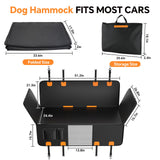 FALDAA Dog Car Seat Cover, Back Seat Extender for Dogs 400LBS Capacity, Dog Hammock for Car PU Leather, Hard Bottom Dogseat Cover Universal Car Fit, Waterproof DogSeat Cover for Car SUV Truck