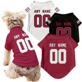 ANTKING Arizona Dog T-Shirt Jersey Style Pet Clothes Personalized Custom Name and Number Gifts