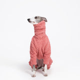 ESCCBOO Fluffy Soft Fleece Jumper Pyjamas for Italian Greyhound Whippet Dogs, Turtleneck Warm Fleece Dog Onesie, Coat, Jammies, Jumpsuit, Romper (Pink, X-Large)