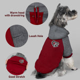 KYEESE Dog Hoodie Dogs Winter Stretchy Coat for Cold Weather Soft Dog Clothes for Small Dogs Comfort Cat Sweater Pet Sweatshirt with Drawstring Cat Coat with Leash Hole Warm Pet Clothes