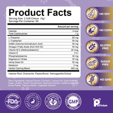 Load image into Gallery viewer, Melatonin for Dogs, Dog Melatonin Calming Chews for Small and Large Dogs - Natural Sleep Aid for Anxiety Stress Relief - Puppy Sleeping Pills - Thunder, Separation, Barking, 3mg, 120ct
