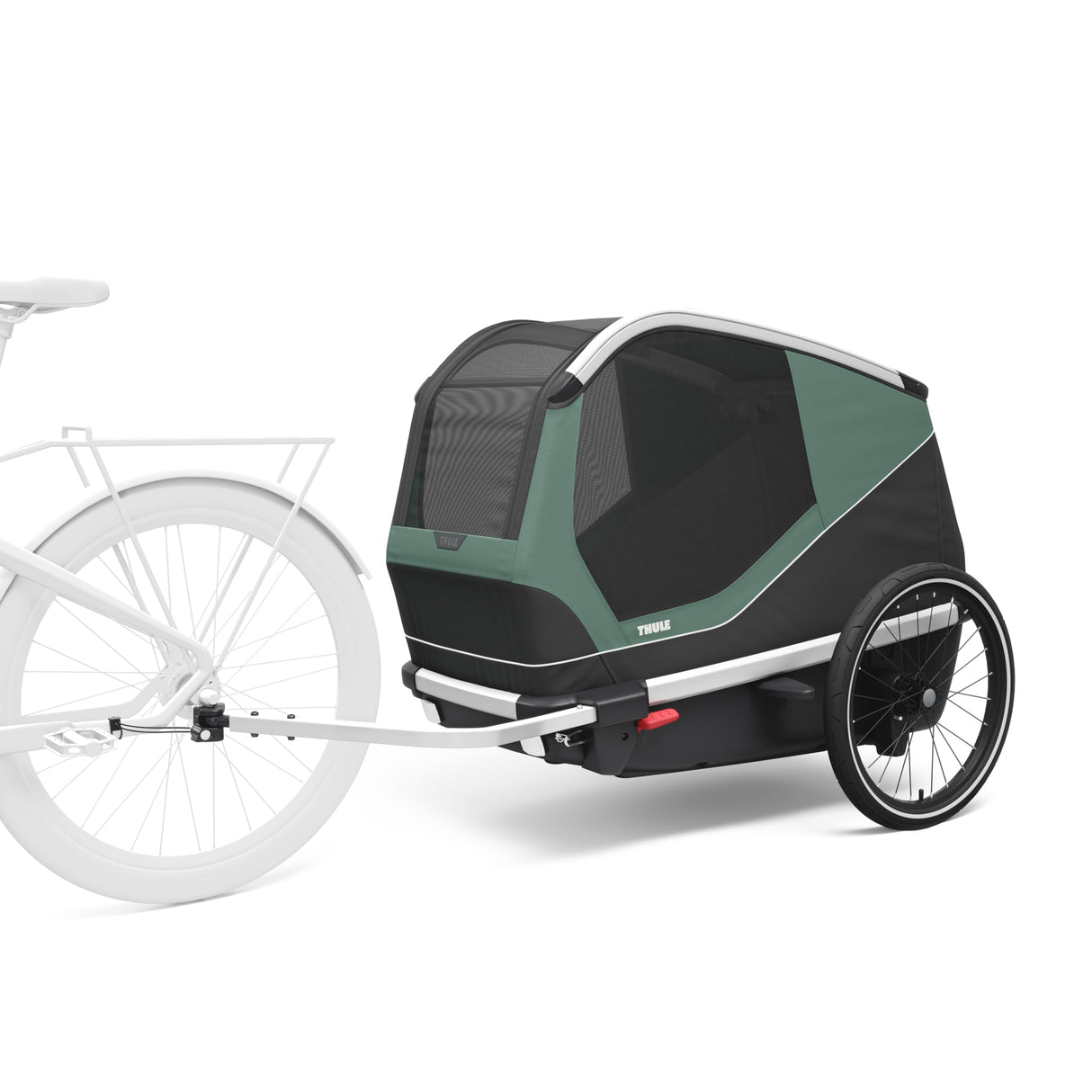 Thule Bexey pet Bike Trailer - Carrier for Small & Large Sized Dogs - Foldable Design - Easy to Connect to Bike - Padded Interior - Converts into Travel Crate - Durable Materials