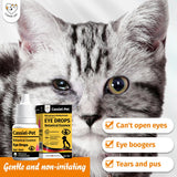 Cassiel pet Eye Drops for Eye Infection Treatment, Soothe Infection Allergy, Relieve Dry Eyes & Red Eye，Eye Cleaner and Tear Stain Remover for Dogs and Cats | 10 ml 0.33 FL OZ (1 Bottle)