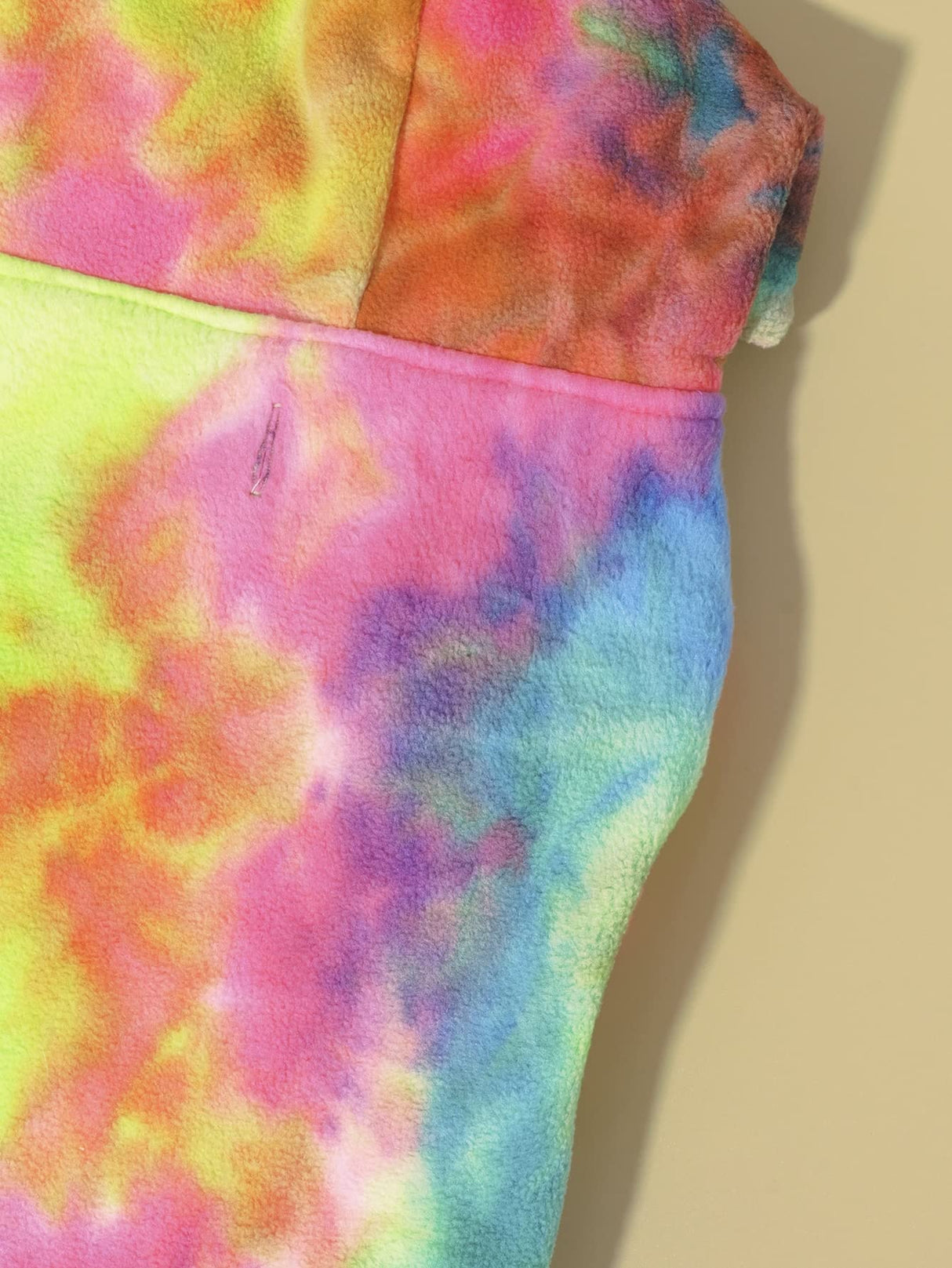QWINEE Cat Dog Coat Tie Dye Winter Warm Sweatshirt Dog Clothes Multicolor M (QWN01-719860427-M)