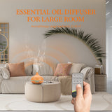 Ultimate Aromatherapy Diffuser,Essential Oil Set,Essential Oil Diffuser,Ultrasonic Diffuser with 550ML Tank Ideal for Large Rooms, Waterless Auto Off,Adjustable Timer,7 LED Light Colors and Mist Mode