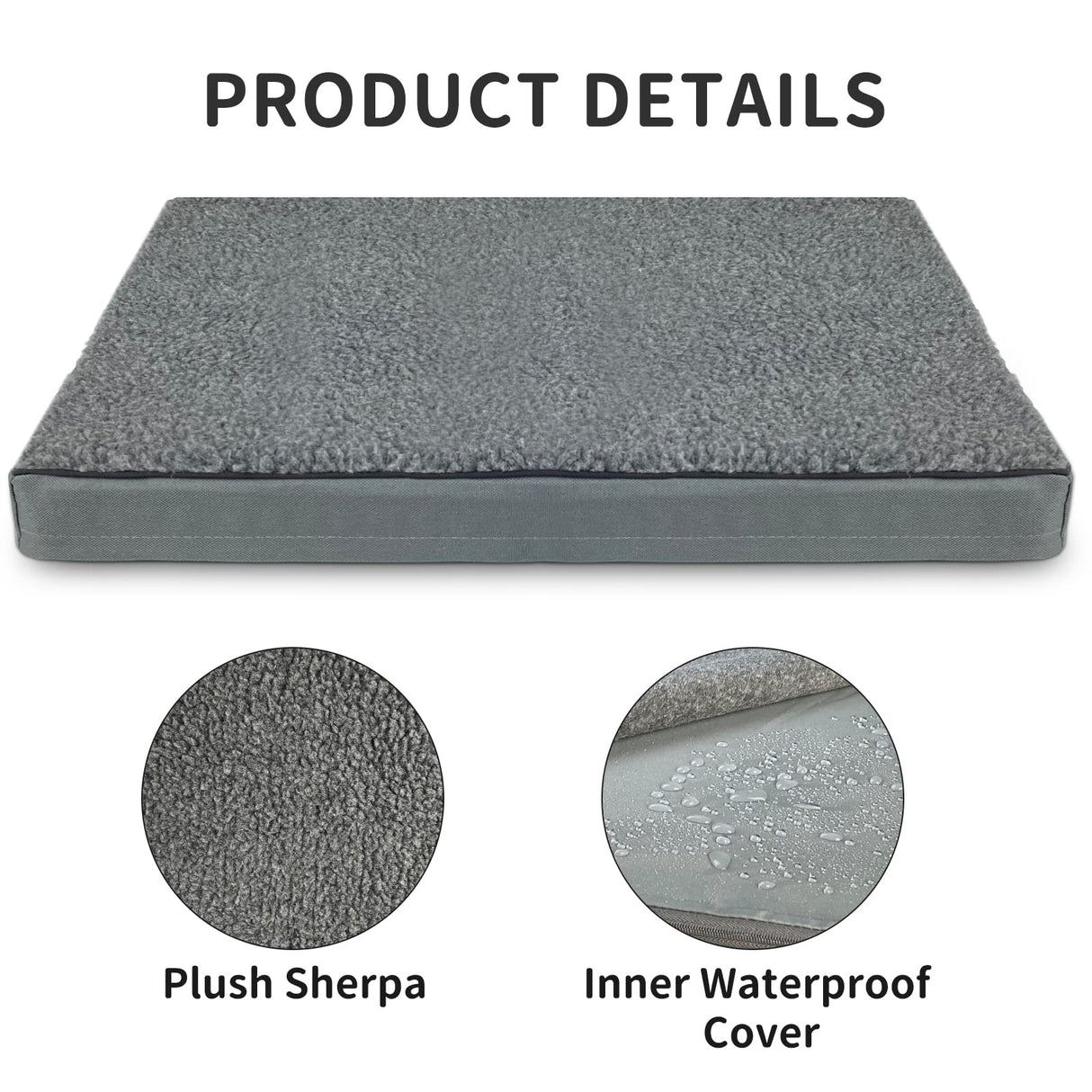 AUPETEK Heated Pet Beds for Indoor/Outdoor Cat & Dog Orthopedic Foam Warming Cat Beds Auto Temperature Control, Washable Cover with Waterproof Liner Thermo Kitty Electric Heating Bed