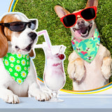 Eccliy 30 Pack Summer Flower Dog Bandanas Bulk Soft Triangle Dog Scarfs Polyester Bandana Pet Costume Cute Scarf Bibs with Flowers Patterns for Small Medium Large(Flower,X-Large)