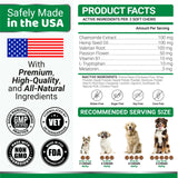 Hemp Calming Chews for Dogs - Advanced Dog Calming Chews - 170 Chews - Anxiety Relief Treats - Separation Aid, Barking, Stress Relief, Thunderstorms - Melatonin - Hemp Oil - Made in USA