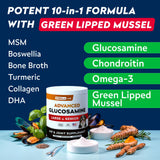 STRELLALAB Advanced Glucosamine Hip & Joint Supplement for Senior Dogs - Green Lipped Mussel & Collagen - Hip & Joint Pain Relief - Large & Small Breed - Joint Health - Bacon - 120 Chews