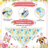 Reginary 108 Pcs Easter Dog Bandanas Bulk Neck Ties Set Pet Triangle Scarf Bibs Adjustable Washable Kerchief Bibs Dog Tie Costume Accessories for Medium Small Pet Holiday Birthday Gift Favor