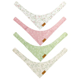 Remy+Roo Spring Dog Bandanas - 4 Pack Gemma Set | Premium Durable Adjustable Polyester Fabric | Patented Shape Girl Dog Bandana, Floral Dog Bandana (Small)