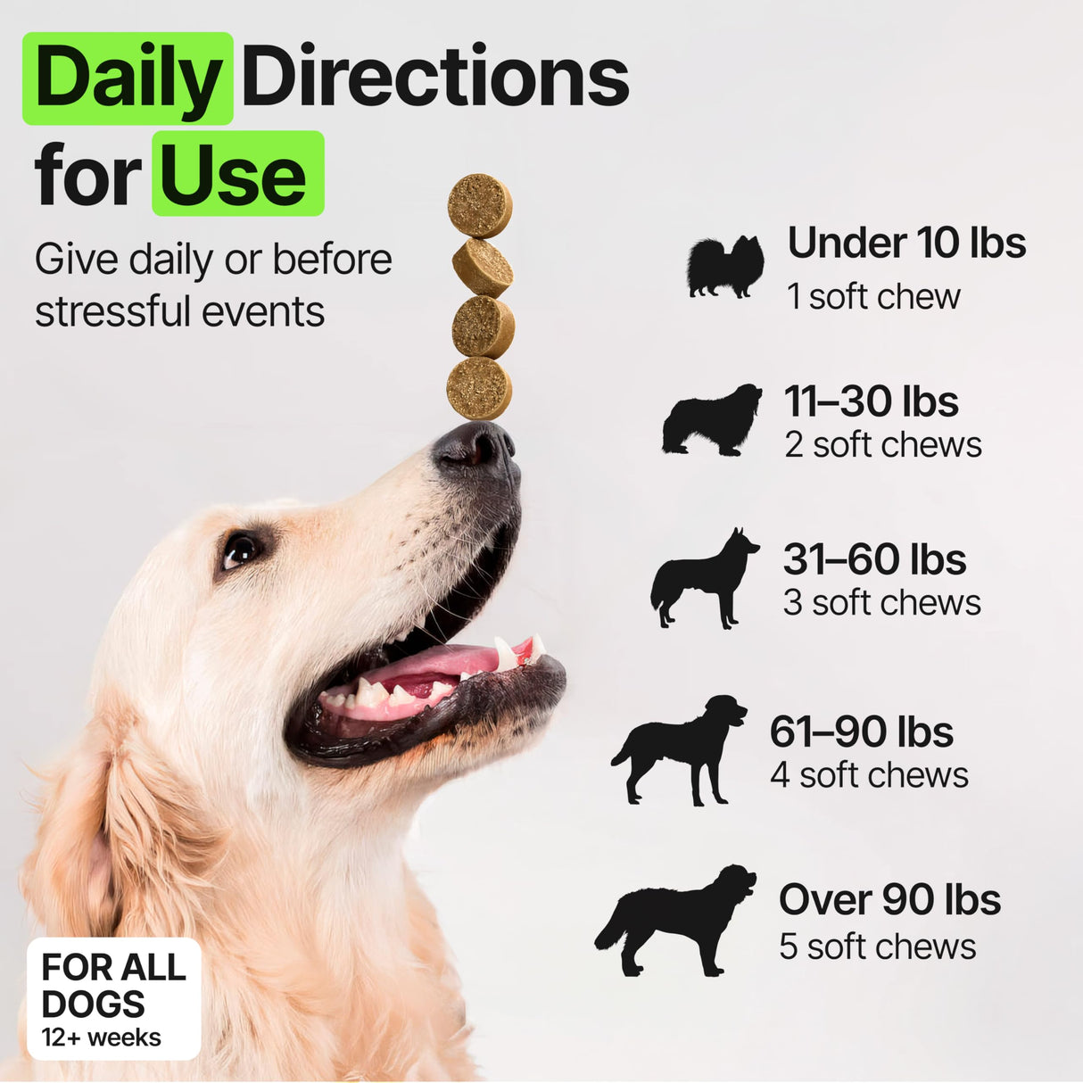 ZOOMEZEN Hemp Calming Chews for Dogs Anxiety – Dog Calming Chews for Puppies & Adults – Stress, Sleep Aid & Dog Anxiety Relief Treats with Melatonin & Valerian – 1 Pack, 170 Count, Made in USA