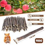 WYOMER 2lb(900g) Small Apple Sticks for Rabbits, Animals Molar Wood Treats Toys for Chinchillas Guinea Pig Hamster Gerbil Parrot Bunny and Small Animals Chew Stick Toys Treats