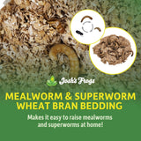 Josh's Frogs Mealworm & Superworm Wheat Bran Bedding and Food Source (5 Quarts)
