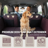 DOGGO Selection Back Seat Pet Cover for Dogs, Premium Dog Hammock for Car with Hard Bottom | Universal Car Seat Protector, Waterproof & Washable | Dog Car Seat Cover for Large (Brown)