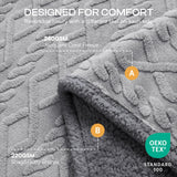 Luciphia Waterproof Pet Blanket, Liquid Pee Proof Dog Blankets for Sofa Bed Couch, Reversible Sherpa Fleece Furniture Protector Cover for Small Medium Large Dogs Cats,Light Grey Small（40" x 28"）