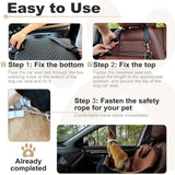 Car Dog Booster Seat,Interior Height 7 Inches Elevated for Small Dog up to 35 lbs,Pet Car Travel Safety Seat with 2 Safety Leashes,Storage Pockets,Fully Detachable and Easy to Install(Lookout-Black)