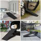 VOISTINO 71”L*19.7”W Extra Wide & Long Dog Ramp for Car Truck SUV, Portable Folding Pet Ramps for Small Medium Large Dogs and Cats, Lightweight Aluminum Frame, Supports up to 155 Lbs