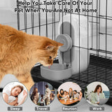Lemtrflo 28oz Hanging Automatic Water Dispenser，Rabbit Water Bottle,Bunny Guinea Pig Ferret Water Bowl for Cage,Suitable for Small Animal Puppies(Cage Grid Spacing Over 1.2'') (Gray)