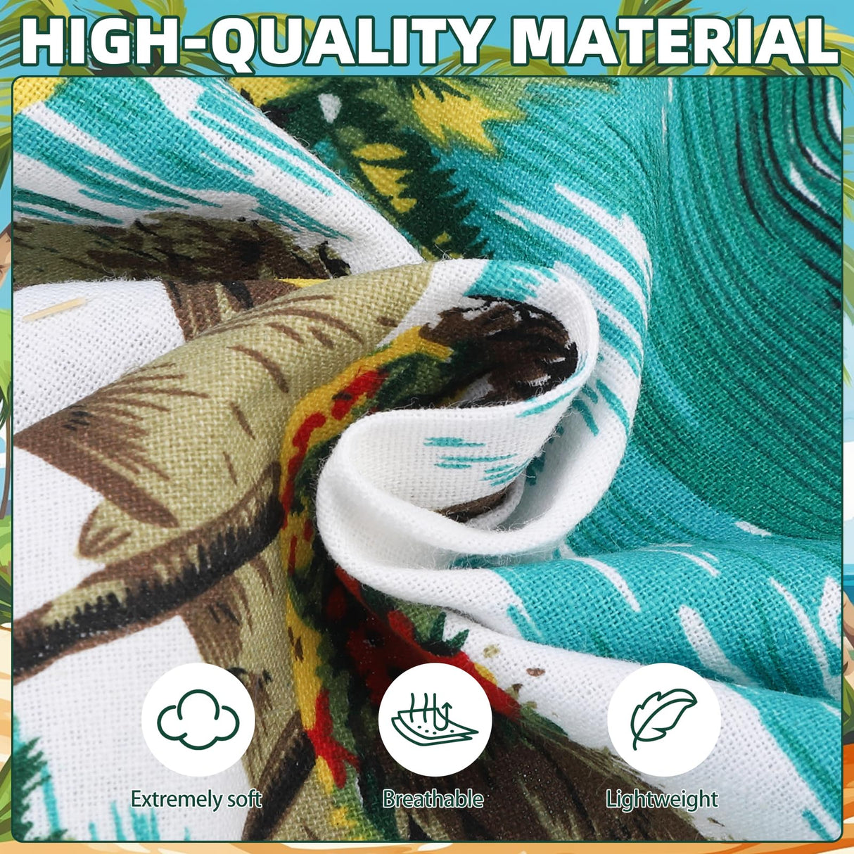 KOOLTAIL Dog Hawaiian Shirt, Dog Summer Clothes with Leash D-Ring for Medium Large Dogs, Floral Cool Beach Puppy Shirts with Sun Protection,Breathable Soft Pet Outfit Indoor&Outdoor Boy&Girl, Green L