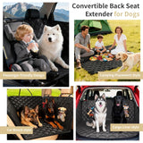 LEIMO KPARTS Dog Car Seat Cover for Back Seat,400lb Waterproof Dog Car Seat Cover Hard Bottom-Detachable,600D Heavy Duty Scratch Proof Nonslip Soft,Dog Hammock for SUVs,Car