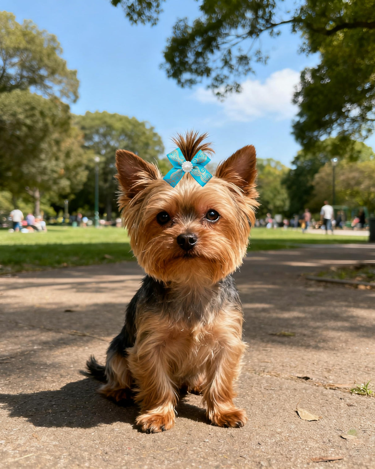 PET SHOW 100 Pack Dog Hair Bows with Rubber Bands for Small Medium Dogs Girls Boys Female Male Puppies Yorkies Topknot Cats with Long Hair Assorted Random Pet Grooming Accessories
