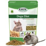Exotic Nutrition Degu Diet (2.5lb) - Nutritionally Complete Healthy Pellet Diet with Whole Oats - for Domesticated Pet Degus