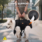 Terapaton Dog Lift Harness Backpack Carrier for Large Dogs, Full Body Sling with Handle, Dog Harness for Joint Injuries, Arthritis, Ideal for Stairs, Elderly Dogs (Black S/M-Large 14-20 LBS)